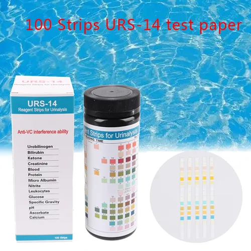 URS-14 100 Streifen Urin analyze Reagenz Test papier Urin pH Teststreifen Leukozyten