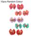 Farfi 10Pcs Dogs Hair Tie Beautiful Decorative Mild to Skin Pet Dogs Lace Hair Bow Pet Accessories (10pcs Random Colour)