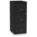 Letter Size 3 Drawers Soho Vertical File Cabinet Black