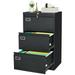 Litake 3 Drawer Lateral File Cabinet Metal Lockable File Cabinet with Lock For Legal/Letter/A4/F4 Locking Filing Cabinet with Anti Tipping Function for Home Office
