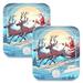 Christmas Santa with Deers LED Motion Sensor Night Light Plug into Wall 2 Pack Auto Dusk to Dawn Adjustable