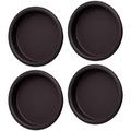 4 Pack Closet Door Finger Pull 2-1/8 Oil Rubbed Bronze Inset Handle Easy Snap-in Circular Mortise Cup Recessed Door Pull Perfect for Pocket Door By-Pass Sliding Panel Doors of Closet and TV Stand