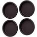 4 Pack Closet Door Finger Pull 2-1/8 Oil Rubbed Bronze Inset Handle Easy Snap-in Circular Mortise Cup Recessed Door Pull Perfect for Pocket Door By-Pass Sliding Panel Doors of Closet and TV Stand