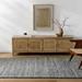 Hauteloom Olisa Wool Living Room Bedroom Area Rug - Farmhouse - Smoke - 5 x 7 6
