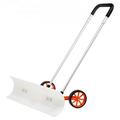 VEVOR Snow Shovel with Wheels 37 inch Snow Shovel for Driveway ABS Snow Shovel Pusher for Snow Removal Heavy Duty Shovel Pusher with Wide Blade and U-shaped Aluminum Alloy Handle