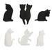 Chicmine 6Pcs Tea Bag Clips Food Grade Heat-Resistant Reusable Silicone Cartoon Cat-Shaped Tea Bag Holders Drink Markers