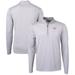 Men s Cutter & Buck Gray/White Texas Longhorns Big & Tall Virtue Eco Pique Micro Stripe Recycled Quarter-Zip Pullover