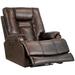 Leather Gel Zero Gravity Power Recliner - Brown