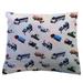 Toddler Pillow Case 13 X 17 100% Cotton Flannel Vehicles Cream