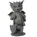 Pacific Giftware Garden Dragon Green Thumb Gardener Dragon Decorative Garden Accent Sculpture Stone Finish 10 Inch Tall