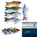 5 pcs 6 Segment Fishing Lures for Freshwater and Saltwater Lifelike Swimbait for Bass Trout Crappie Slow Sinking Bass Fishing Lure Amazing Fishing Gifts for Men Must-Have for Family Fishing Gear
