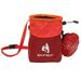 Rock Climbing Magnesium Powder Bag Weightlifting Adjustable Waist Belt Chalk Bag (Red)