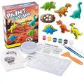 HAOAN Painting Kit for Kids Paint Your Own Figurines with Dinosaur Coloring Mold Arts & Crafts Set Plaster Painting Craft Kit Creative Toys Plaster Mould DIY Painting Set for Children(Dinosaur)