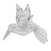 Intricate Hummingbird,'Sterling Silver Filigree Hummingbird Brooch from Java'