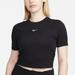 Nike Tops | Nike Sportswear Essential Women's Slim-Fit Crop T-Shirt Xxl In Black | Color: Black | Size: Xxl