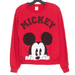 Disney Sweaters | Disney Womens Sweatshirt Mickey Mouse Crewneck Long Sleeve Red Size Small 3-5 Kn | Color: Black/Red | Size: S