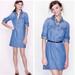 J. Crew Dresses | J Crew 100% Cotton Popover Denim Shirtdress Size M | Color: Blue | Size: M