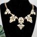 J. Crew Jewelry | J. Crew Rhinestone Cream And Clear Statement Necklace | Color: Cream/Gold | Size: Os