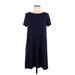 Gap Casual Dress - Shift: Blue Solid Dresses - Women's Size Medium