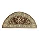 Minuteman International Coffee Oriental Wool Hearth Rug, Half Round