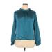 Allegra K Long Sleeve Blouse: Teal Tie-dye Tops - Women's Size 1X