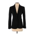 Ann Taylor Blazer Jacket: Below Hip Black Print Jackets & Outerwear - Women's Size 4