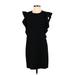 Zara Cocktail Dress - Sheath: Black Solid Dresses - Women's Size Medium