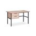 17 Stories Sophelia 48" W Rectangle Writing Desk Wood/Metal in Black/Brown/Gray | 29 H x 48 W x 27 D in | Wayfair 374DDDABE8AD49F182D695BAC5603AB7