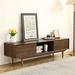 Wrought Studio™ Garine 63" W Storage Credenza Wood in Brown | 15.5 H x 63 W x 15.5 D in | Wayfair 4A602F644C884738A6E933D40CCC2378