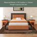 Latitude Run® Anberlyn Queen Storage Standard Bed Upholstered/Velvet in Orange/Gray | 44.5 H x 65.7 W x 84.8 D in | Wayfair