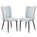 George Oliver Kathyn Polyurethane Metal Side Chair Dining Chair Upholstered/Metal in White/Black | 35 H x 17.3 W x 17.3 D in | Wayfair