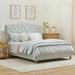 My Texas House Queen 51" Steel Platform Bed Upholstered/Linen | 51 H x 62 W x 82 D in | Wayfair WMTH0011UBDQQLG