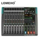 Lomé Howe 8 6 canaux Mixer 256 Effets numériques Mélangeur professionnel 7 bandes EQ Mixer 48V