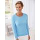 Avena Damen Rundhals-Pullover Supersoft Blau