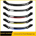 Universale auto paraurti anteriore labbro corpo Kit Spoiler Splitter diffusore 4 pz rosso bianco fibra di carbonio Canard Splitter plastica ABS