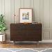 Wood 6-Drawer Buffet Tableware Cabinet with Retro Round Handle