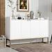 Modern Sideboard Elegant Buffet Cabinet with Large Storage Space and Gold Metal Legs for Dining Room, Entryway