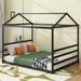 Queen Size Metal Frame Stylish Design House Shape Platform Bed with Solid Construction