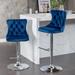 Modern Upholstered Chrome base Bar Stools with Backs Comfortable Tufted for Home Pub and Kitchen Island