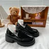 Frauen heiraten Jane Slipper Schuhe Frühling Herbst Punk Plattform Schuhe Slipper Slipper Mode Pu Lederschuhe Frauen Wohnungen schwarz schuhe damen pumps pumps damen platform shoes runde zehe damen