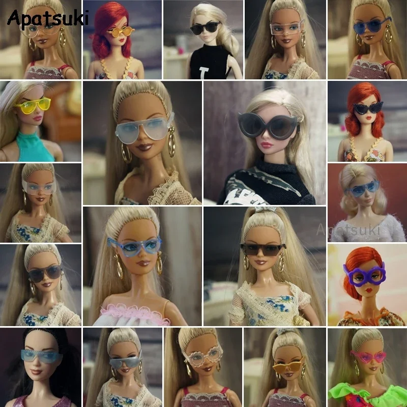 Mini Kunststoff Linsen Auskommt Sonnenbrille Für Barbie Puppe Gläser Für Ken Junge Puppen Kinder Spielzeug Puppenhaus Zubehör 1/6