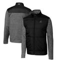 Men's Cutter & Buck Black Arizona Diamondbacks Stealth Hybrid Quilted Full-Zip Big Tall Windbreaker Jacket