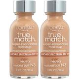 L Oreal Paris Cosmetics True Match Super-Blendable Foundation Makeup Natural Buff N3 2 Count