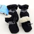 4Pcs Waterproof Pet antiskid Shoes Warm Puppy Boots Winter Dog Cat Snow Boots