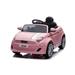 BRC Toys DBA Best Ride on Cars 12V Fiat 500 Kids Push Car Pink