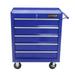 5-Drawer Rolling Tool Chest Metal Tool Storage Organizer Cart with Locking System and Wheels Multifunctional Mechanic Tool Cart for Garage Warehouse Workshop Repair Shop Blue