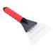 Snow Shovel Car Snow Scraper Ice Cleaner Snow Cleaner For Windshield With Rubber Sleeve(Red)