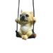 Car Hanging Ornament French Bulldog Pet Dog Car Rearview Mirror Pendant Ornament Auto Crafts Doll for Office or Home