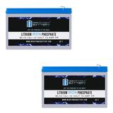 12V 10AH Lithium Replacement Battery Compatible with Tempest ES712 TH1234W TR9-12 - 2 Pack