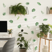 Green Leaf Wall Decal Watercolor Leaves Wall Sticker Peel and Sticker Botanical Leaf Decals for Bedroom Living Room Wall Decoration